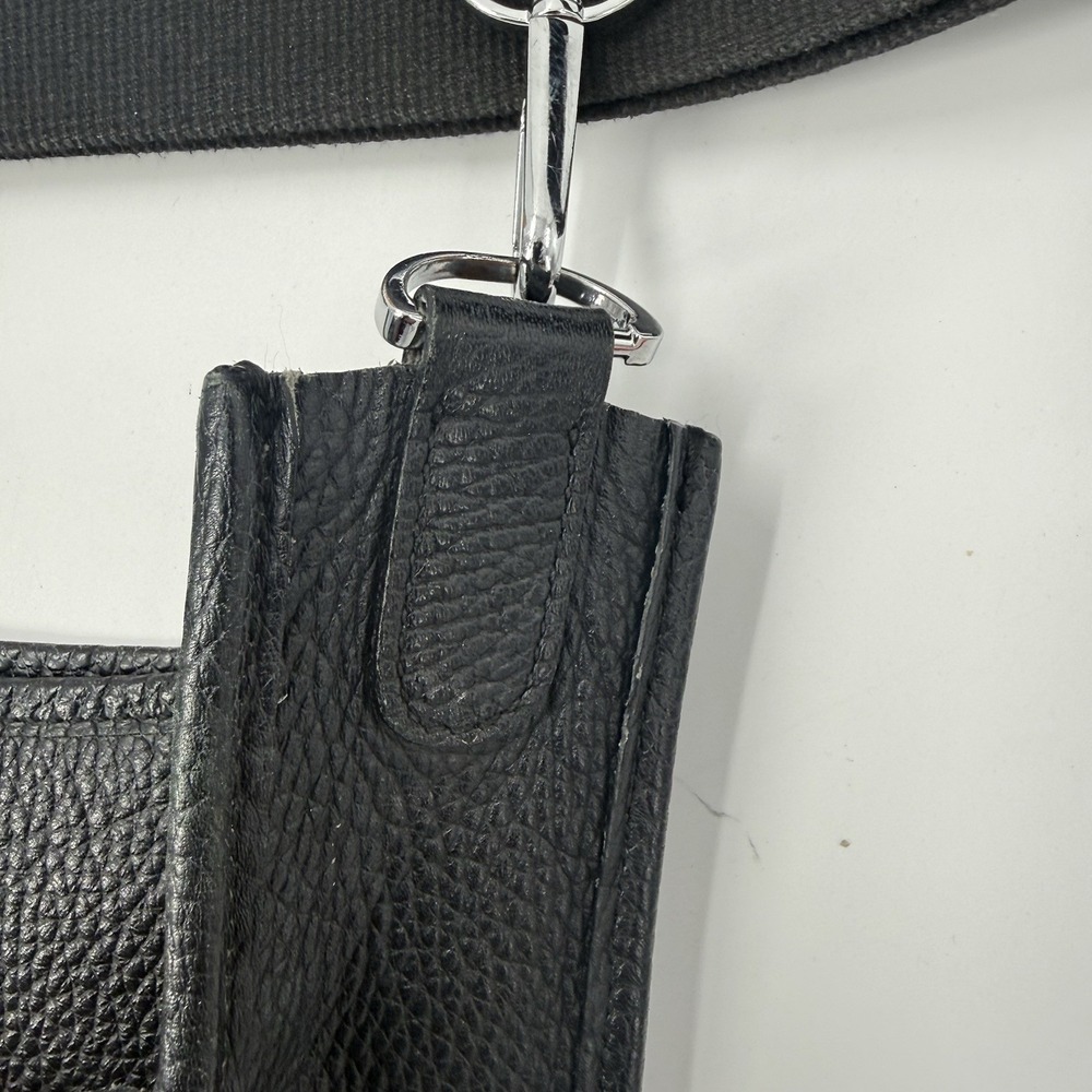 Hermes Evelyne PM Black Clemence Leather Crossbody Bag France - Picture 15 of 16